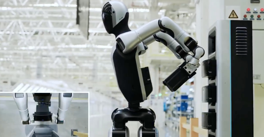 Crean el primer robot capaz de cambiar sus propias baterías