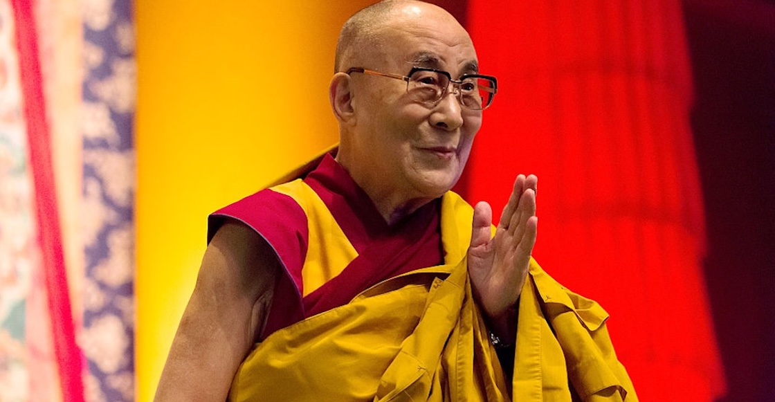 STRASBOURG, FRANCE - SEPTEMBER 18:  Tibetan Spiritual Leader, the 14th Dalai Lama speaks on stage to give a Buddhist teaching at the Le Zenith on September 18, 2016 in Strasbourg, France. The Dalai Lama is on a six day visit to France.  (Photo by Kristy Sparow/Getty Images)