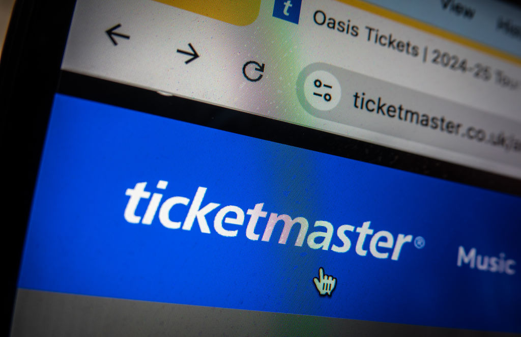 BATH, UNITED KINGDOM - SEPTEMBER 08: In this photo illustration a laptop displays the Ticketmaster website on September 8, 2024 in Bath, England. 
The UK's Competition and Markets Authority (CMA) is investigating whether Ticketmaster, the online ticket-selling platform breached consumer protection law. The investigation by the UK competition regulator was launched after the sale of Oasis reunion tickets included the use of "dynamic pricing", which meant prices prices rose in line with demand. (Photo by Matt Cardy/Getty Images)