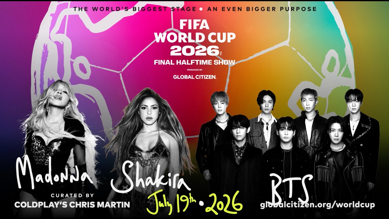 Madonna, BTS y Shakira: Los headliners del halftime show en la final del Mundial 2026